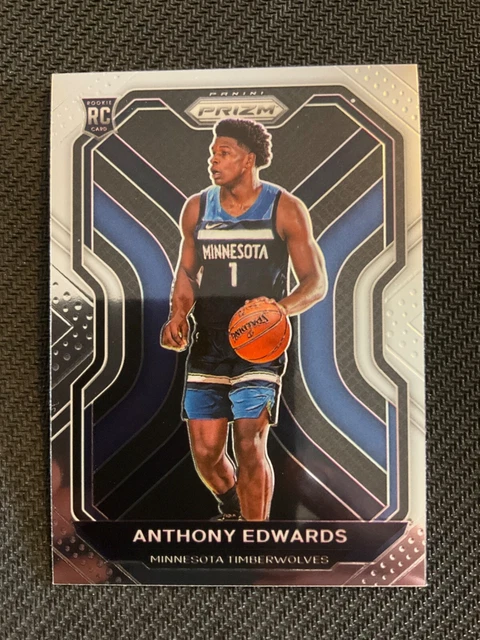 Minnesota Timberwolves Rookie 2020-21 PRIZM BASKETBALL Rookie Variation Anthony Edwards Minnesota ...