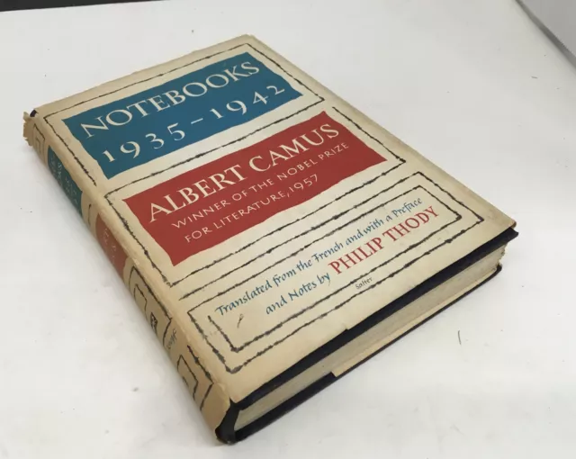 NOTEBOOKS 1935-1942 by Albert Camus 1965 Modern Library HBDJ