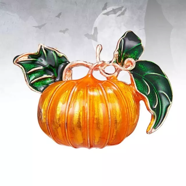 Halloween Orange Pumpkin Brooch Pins Enamel Pumpkin Corsage Breastpin Jewelry