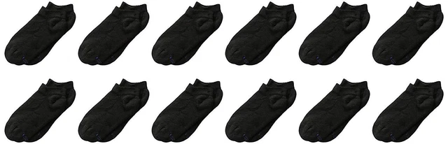 Boys' Big Classics No Show Socks, 12-Pack,, Black, Size 0.0 JQfR