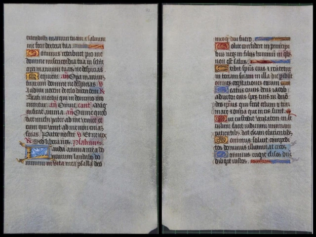 Illuminierte Grafia Su Pergamena Foglia Di Uno Miniatura Um 1500 (058)
