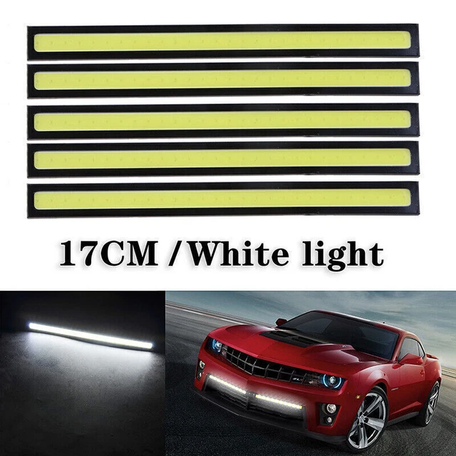 5x 17cm LED DRL Daytime Running Lights Strip Sequential Fog COB Lamp White