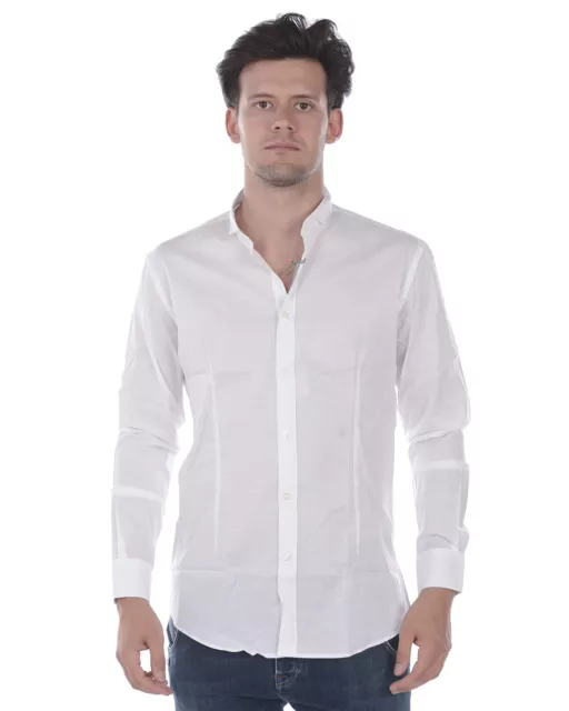 Camicia Daniele Alessandrini Shirt Cotone Uomo Bianco C1761B7513900 2