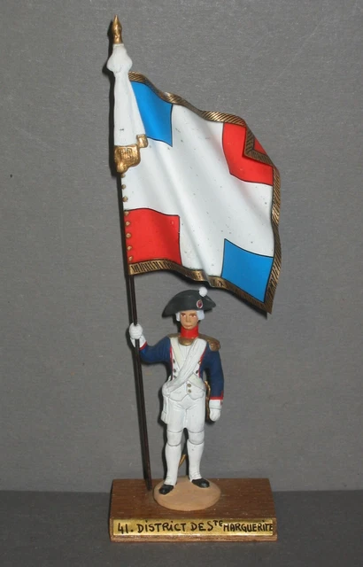 Figurine Guy Renaud – Porte Drapeau Saint Lumine De Coutais – Soldat Plomb Peint – 1:32