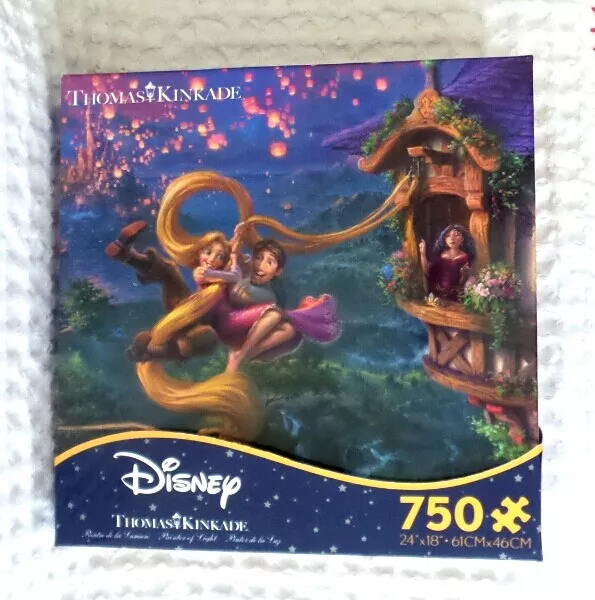 DISNEY THOMAS KINKADE Puzzle TANGLED Up In LOVE 750 Pieces Rapunzel ...