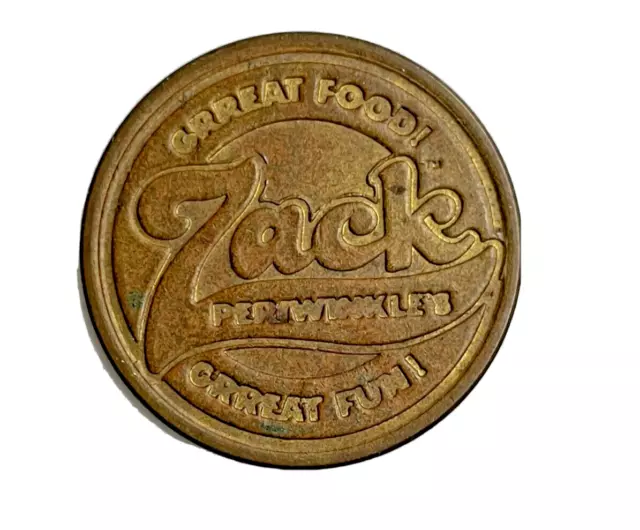 Old Amusement Token - Zack Periwinkle's - Great Food! Great Fun!