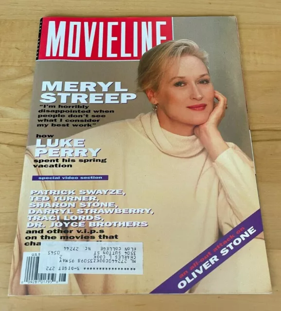 MERYL STREEP Movieline Magazine August 1992 LUKE PERRY PATRICK SWAYZE