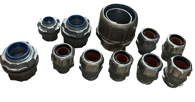 Mixed Lot Of 12, Thomas and Betts, Liquid tight Conduit Connector Straight