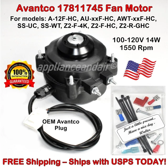 Avantco 17817566 Condenser Fan Motor for CRM 5, CRM 7, and SS UC 36F HC