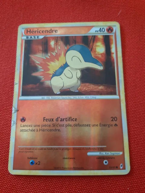 Hericendre 55/95 Pv40 Reverse Holo Pokemon Cards Rare Fr Vf