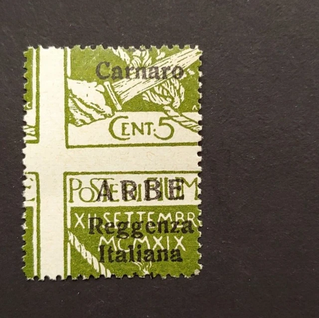 Classic Error Total Misprint 5C Italia Italy Carnaro Vf Mnh Bk70-23