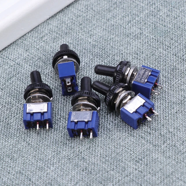 5 x interruttori con copertura impermeabile mini interruttore ribaltabile 3 posizioni coperchio