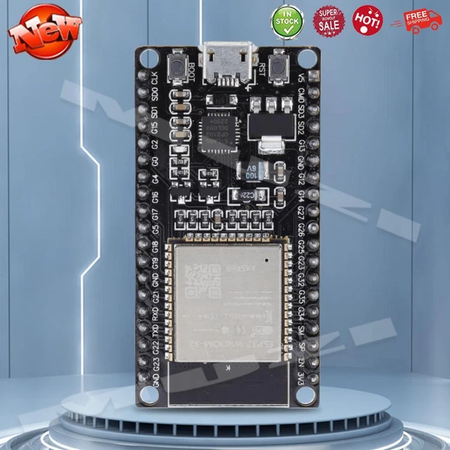 2 Schede ESP32 CH340 A 30 Pin – WiFi 2.4GHz + Bluetooth, USB-C, Compatibili Con Arduino, Per IoT