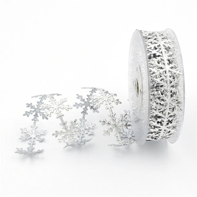 2x Schneeflocke Band Dekoration Nähen Schneeflocke Band 4