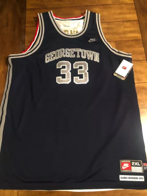 Maillot de basket-ball Nike Georgetown Hoyas Team USA Alonzo Mourning 2XL NEUF AVEC ÉTIQUETTES 2