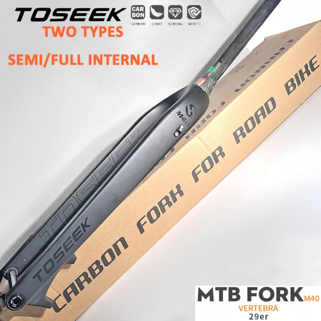 TOSEEK 29 Zoll Rigid Bike Bucket Axle Gabel 110*15mm MTB Carbon Scheibenbremse
