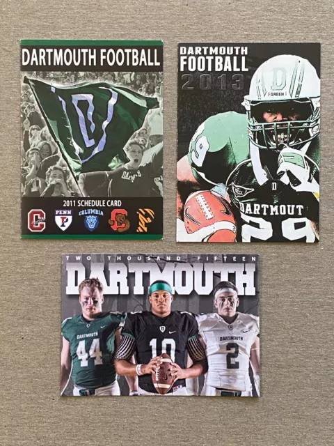 Lot 3 Diff DARTMOUTH BIG GREEN Football Schedule CFB College 2011 2013 2015