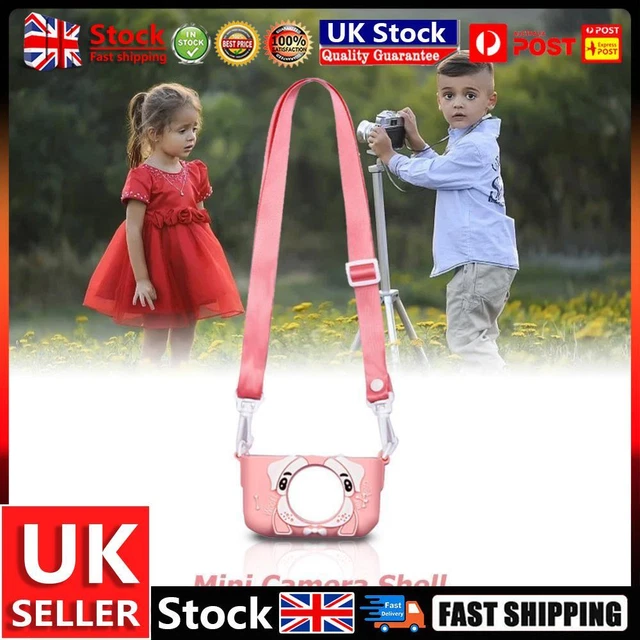 Portable Mini Cartoon Camera Cover Adjustable Silicone Shell (Pink Dog) UK