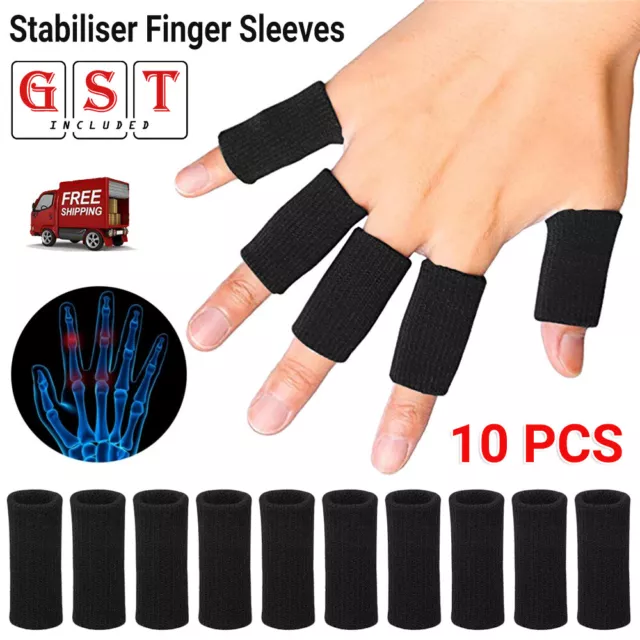 10x Finger Splint Stabiliser Finger Sleeves Thumb Support Protector Finger Brace