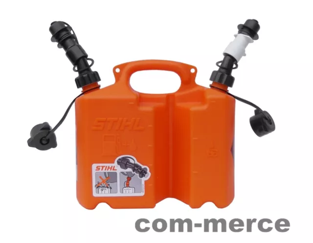 Stihl 8810120 Kombi-Kanister für 5L Kraftstoff und 3L Öl, Transparent 