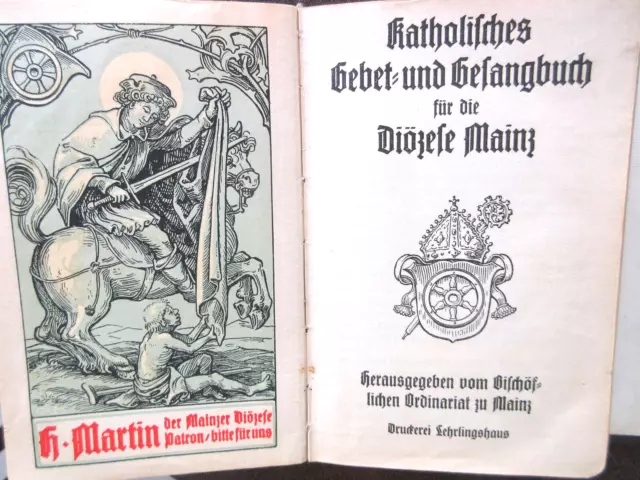 Katholisches Gebet und Gesangbuch Bistum Mainz von 1865, über 600 Seiten