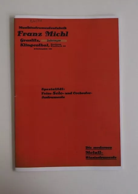 Reprint Katalog - Franz Michl Graslitz