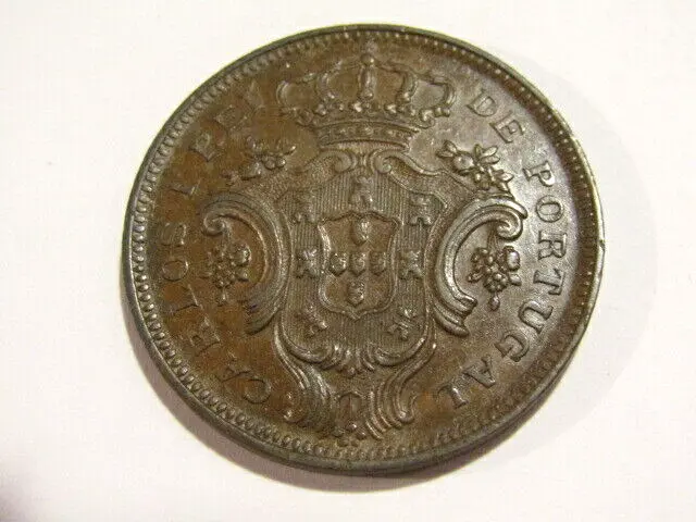 Azores 1901 10 Reis Old Coin