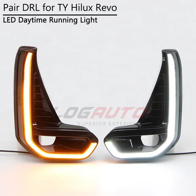 FOR TOYOTA HILUX Revo 20+ Car LED Day Running Driving Light DRL Fog