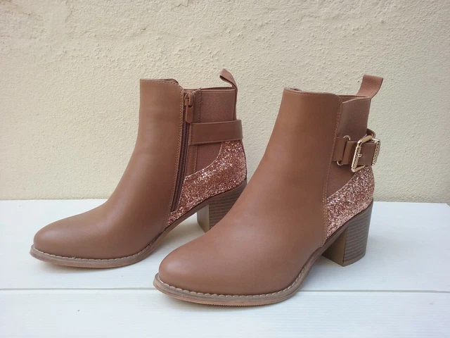 Bottines Femmes Indémodable / Camel Pointure 37  Comme Neuves