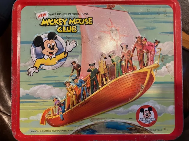 Walt Disney The Mickey Mouse Club 1977 Metal Lunchbox w/thermos