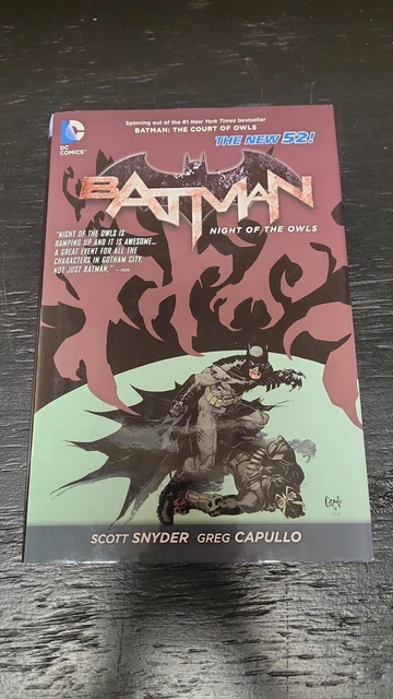 2012 Dc Comics The New 52 Batman Night Of The Owls Hc With Dust Jacket Vf/Nm