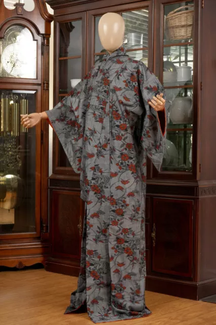 Dear Vanilla Japanese Silk Kimono Women's Robe Gown Authentic Japan Made Vintage