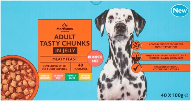 Morrisons dog food clearance pouches