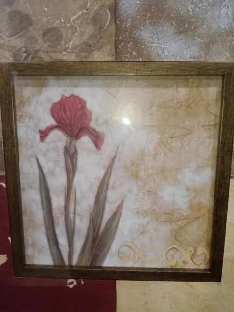 Bed Bath & Beyond 22 x 22 Floral Art Season Picture In Frame 3