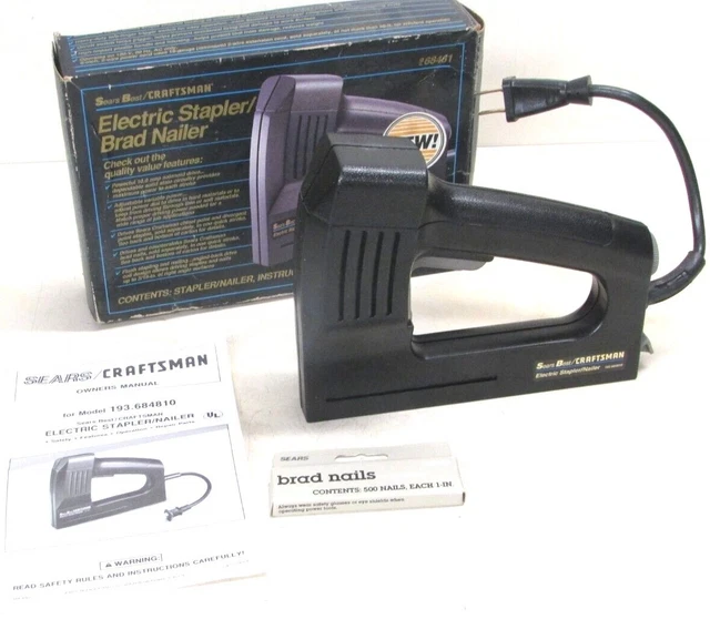 NEW CRAFTSMAN ELECTRIC Stapler/ Brad Nailer Model 9_68496 £16.17 PicClick UK