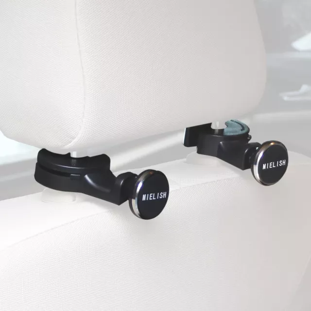Universal Car Headrest Seat Back Magnetic Holder Handbag Purse Phone Tablet 2pcs