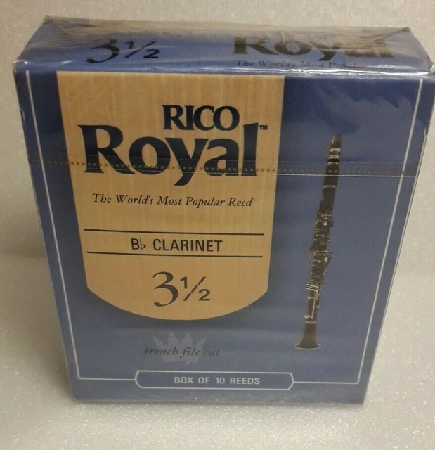 RICO ROYAL.CLARINET Bd..BOITE DE 10 ANCHES.RCB1035.FORCE 3 1/2.