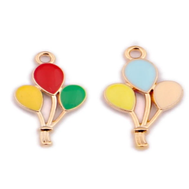 Legierung Bunte Emaille-Ballon-Reize Heißluft ballon Charms  Fußkettchen