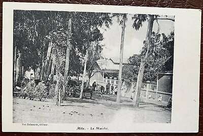 Arab market Algeria mila postcard circa 1900 CPA photo former colony