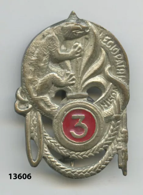 insigne légion , 3  Rgt. Étranger d'Infanterie  , ( H. 40mm. )