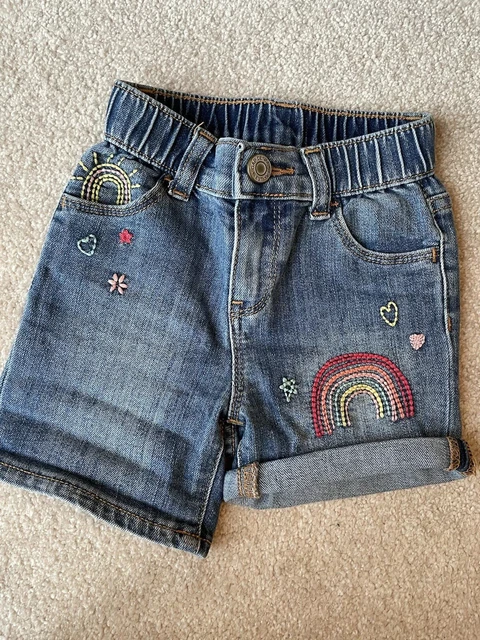 Girls Age 4 years x2 Denim Shorts Summer Bundle GAP NEXT 3