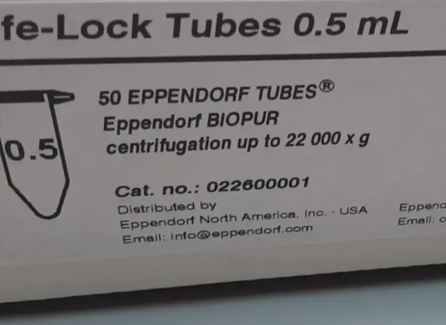 Eppendorf  0.5 mL Safe-Lock Tubes Box of (50) 022600001