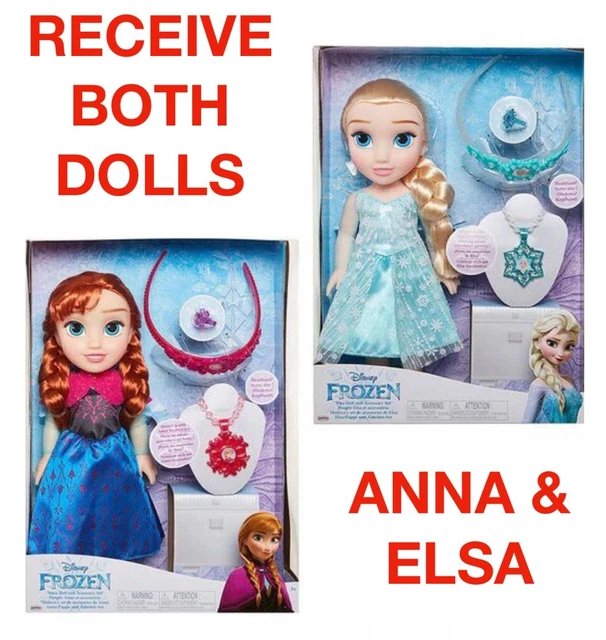 DISNEY FROZEN ELSA and Anna Toddler Doll and Accessory Set NEW 69.29