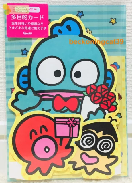 Sanrio personaje Hangyodon tarjeta de felicitación SET feliz cumpleaños...