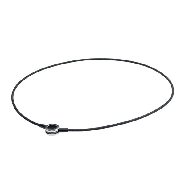 Collar Phiten RAKUWA Cuello Metax Push Tipo II Plateado x Negro 45 cm