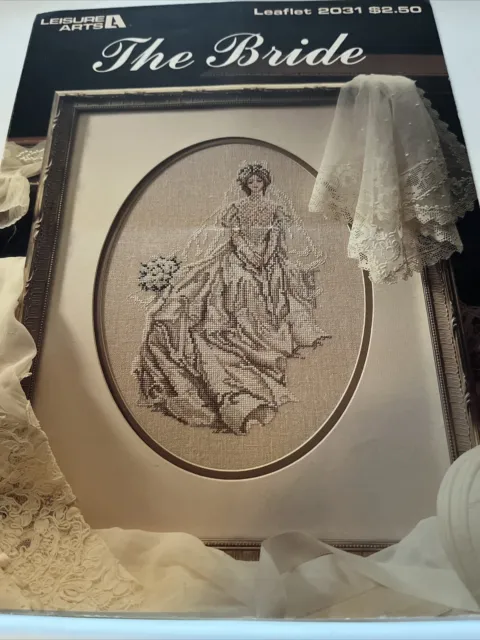 Leisure Arts “The Bride” Vintage Cross Stitch Chart Leaflet no2031