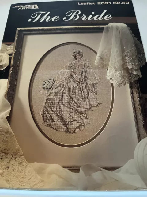 Leisure Arts “The Bride” Vintage Cross Stitch Chart Leaflet no2031