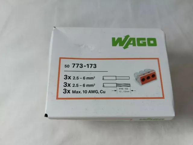 WAGO 773-173 - Boîte de 50 bornes de connexion 6mm²
