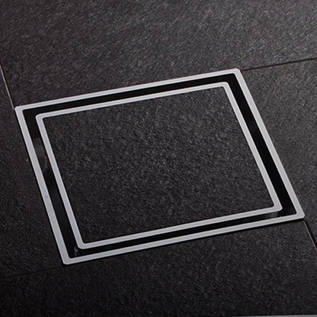 40cm Edelstahl Duschablauf - Rechteckiger Bodenablauf Mit Geruchsdirchter Abdeckung