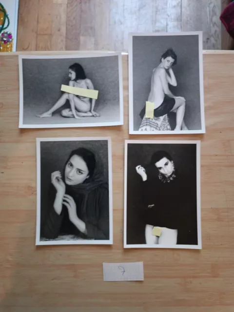 Lot De 4 photos argentique nu femme  format 13X18cm circa 1980. Nu Artistique.
